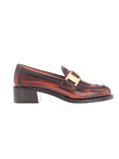 Shop Prada Women's Brown Leather Loafers