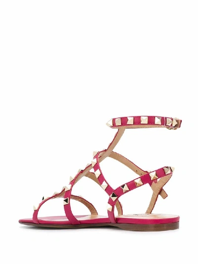 Shop Valentino Women's Pink Leather Sandals