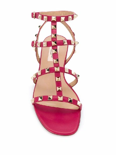 Shop Valentino Women's Pink Leather Sandals