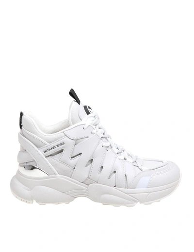 Shop Michael Kors Women's White Leather Sneakers