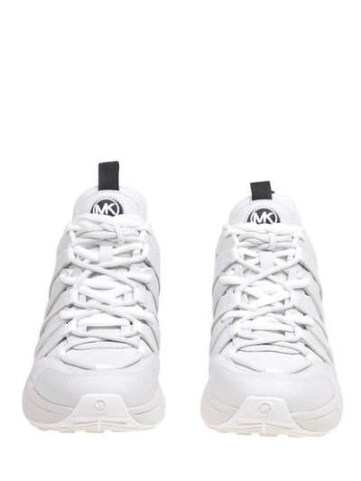 Shop Michael Kors Women's White Leather Sneakers