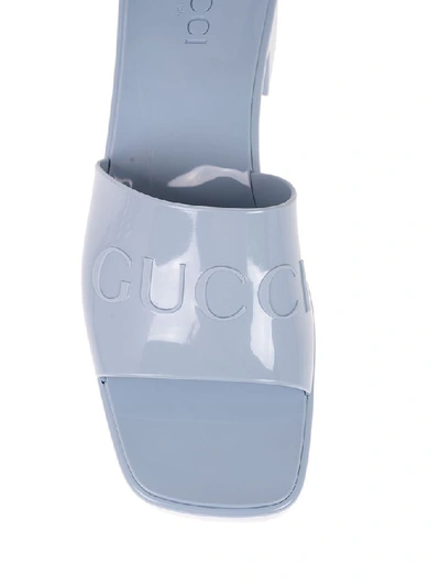 Shop Gucci Light Blue Sandals