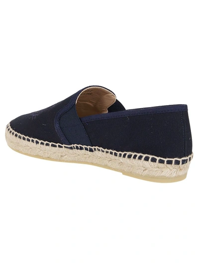 Shop Kenzo Women's Blue Cotton Espadrilles