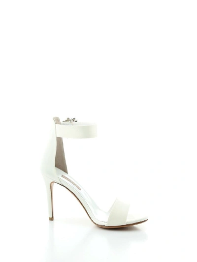 Shop Albano Women's White Satin Sandals
