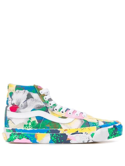 Shop Kenzo Women's Multicolor Fabric Hi Top Sneakers