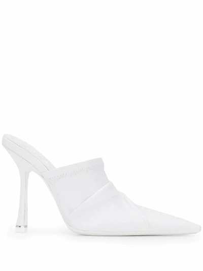 Shop Alexander Wang Women's White Leather Heels
