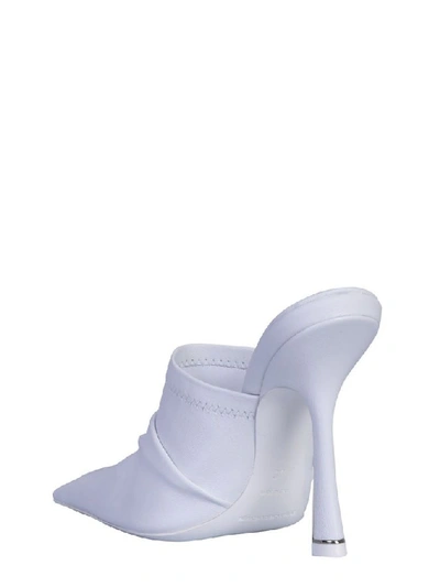 Shop Alexander Wang Women's White Leather Heels