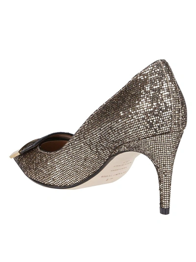 Shop Sergio Rossi Women's Gold Glitter Pumps