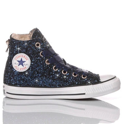 Light blue glitter converse deals