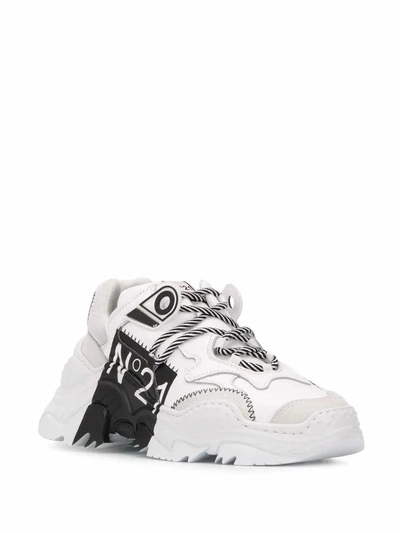 Shop N°21 Women's White Leather Sneakers