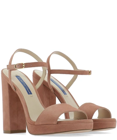 Shop Stuart Weitzman Women's Pink Leather Sandals