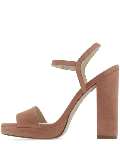 Shop Stuart Weitzman Women's Pink Leather Sandals
