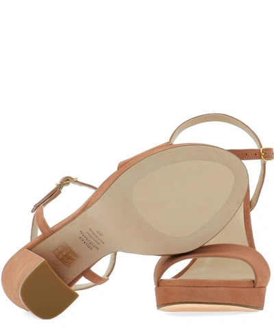 Shop Stuart Weitzman Women's Pink Leather Sandals