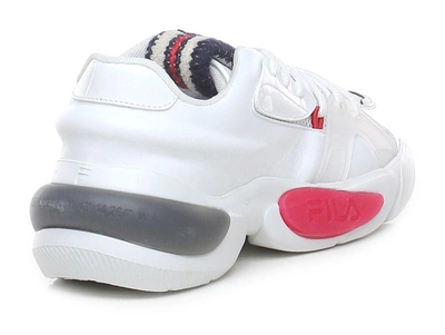 Shop Fila Women's White Synthetic Fibers Sneakers