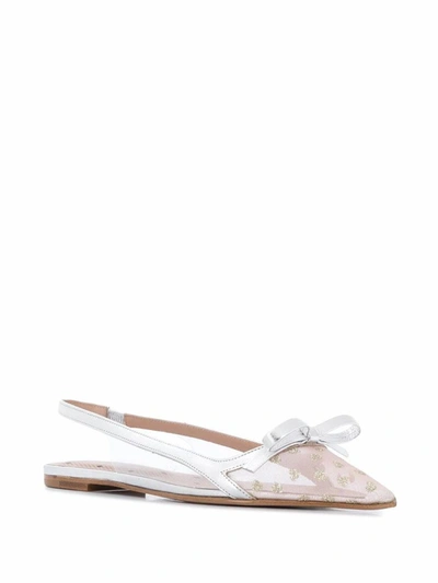 Shop Red Valentino Women's Silver Leather Sandals