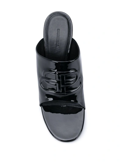 Shop Balenciaga Women's Black Leather Sandals