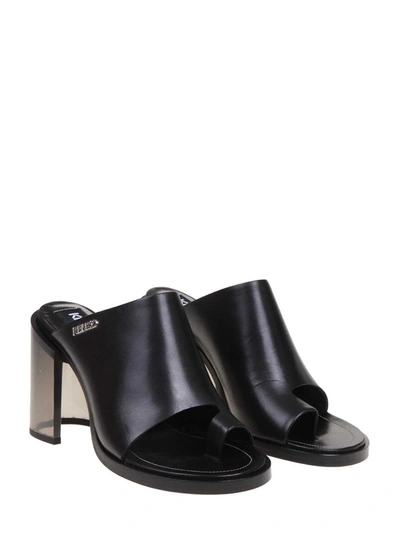 Shop Kenzo Women's Black Leather Sandals