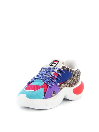 Fila Stylish Logo Sneakers With 5 Cm Rubber Sole For Women In Multicolor