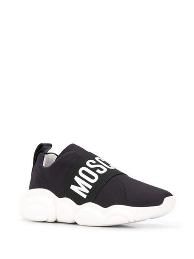 Shop Moschino Women's Black Polyester Sneakers