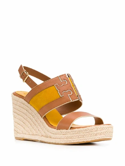 Shop Tory Burch Women's Brown Leather Wedges
