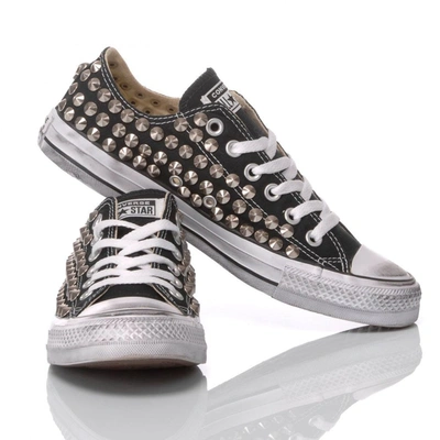 Shop Converse Women's Black Fabric Sneakers