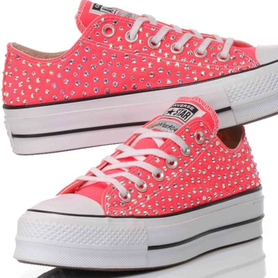 Shop Converse Women's Fuchsia Fabric Sneakers