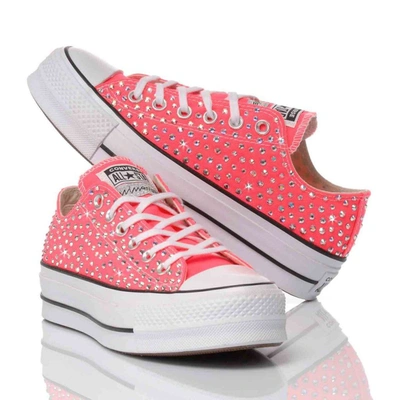 Shop Converse Women's Fuchsia Fabric Sneakers