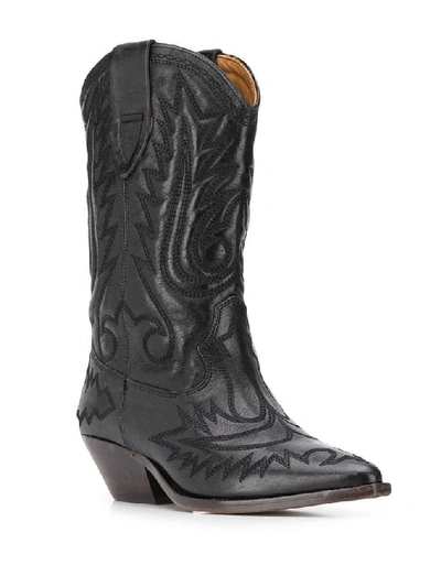 Shop Isabel Marant Women's Black Leather Ankle Boots