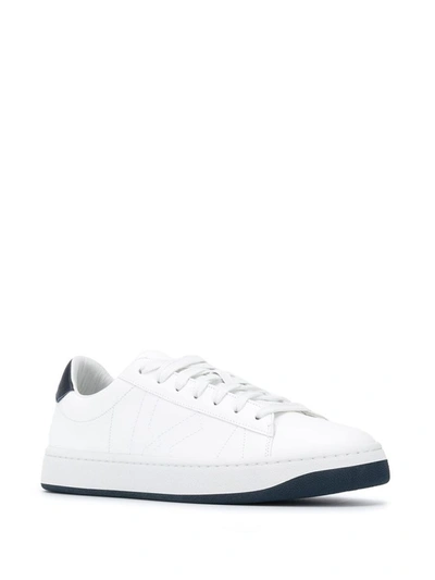 Shop Kenzo Men's White Leather Sneakers