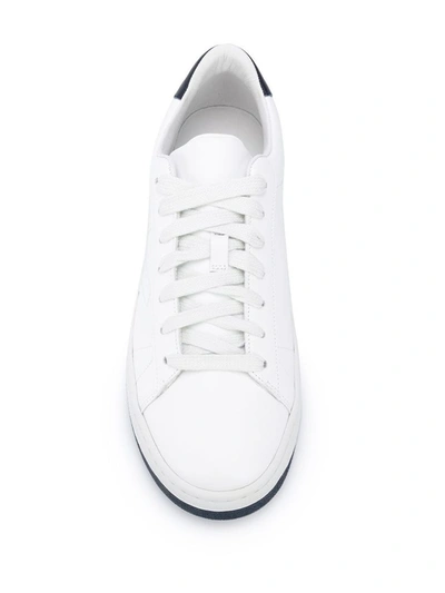 Shop Kenzo Men's White Leather Sneakers