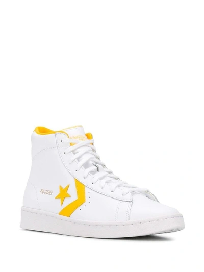 Shop Converse Men's White Leather Sneakers