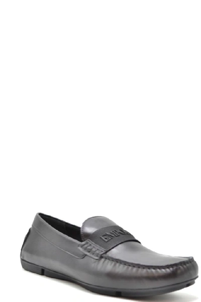 Shop Emporio Armani Men's Black Leather Loafers