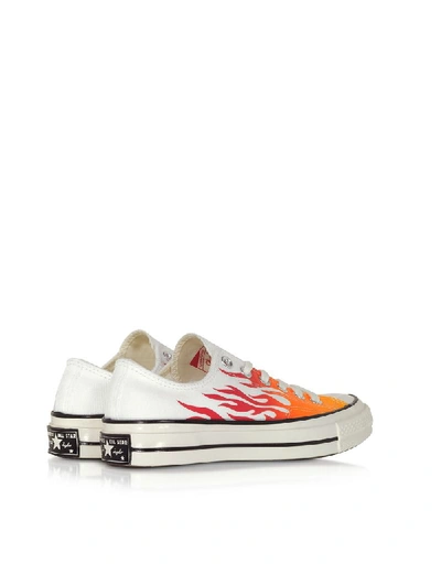 Shop Converse Men's White Fabric Sneakers