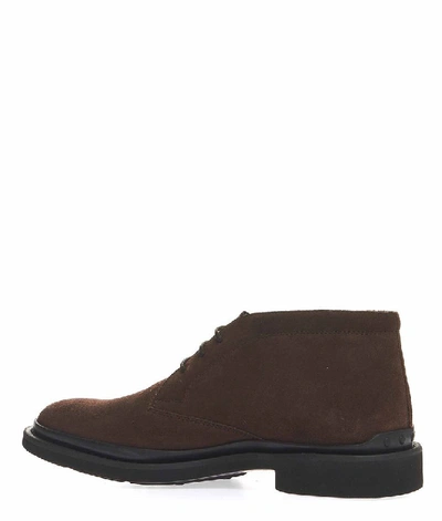 Shop Tod's Men's Brown Suede Ankle Boots