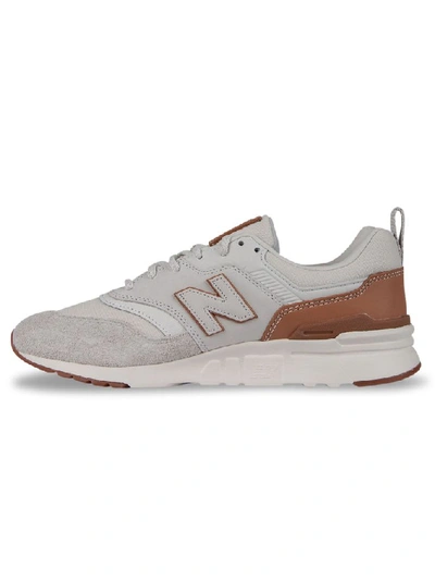 Shop New Balance Men's Grey Leather Sneakers