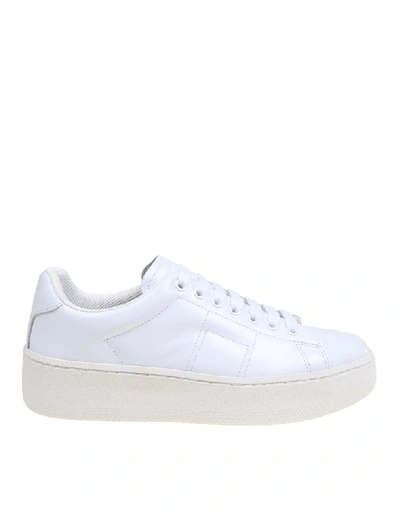 Shop Maison Margiela Men's White Leather Sneakers