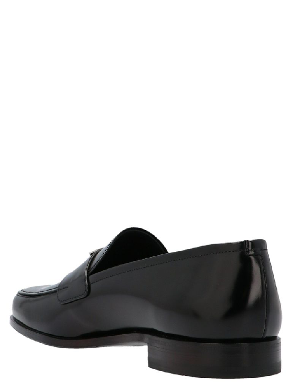 mens black leather loafers