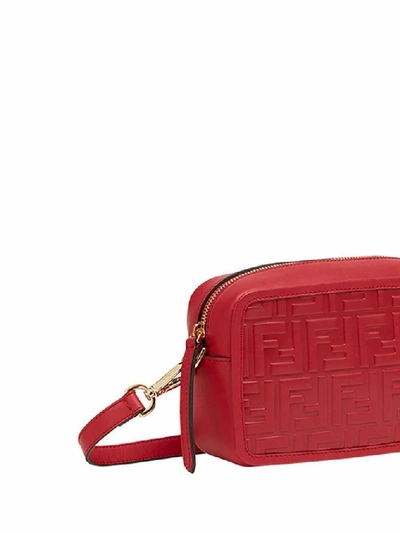 Shop Fendi Women's Red Leather Shoulder Bag