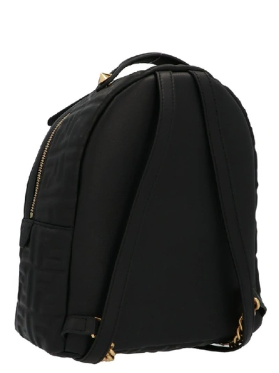 Shop Fendi Women's Black Leather Backpack