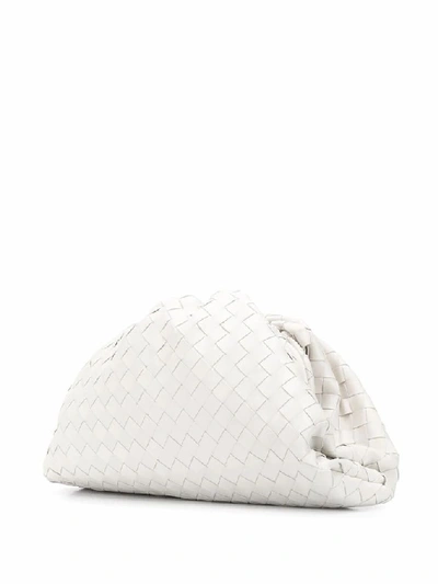 Shop Bottega Veneta Women's White Leather Pouch