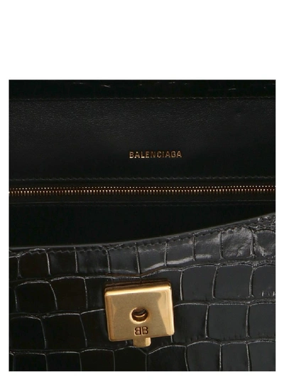 Shop Balenciaga Women's Black Leather Shoulder Bag
