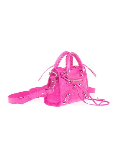 Shop Balenciaga Women's Fuchsia Leather Handbag