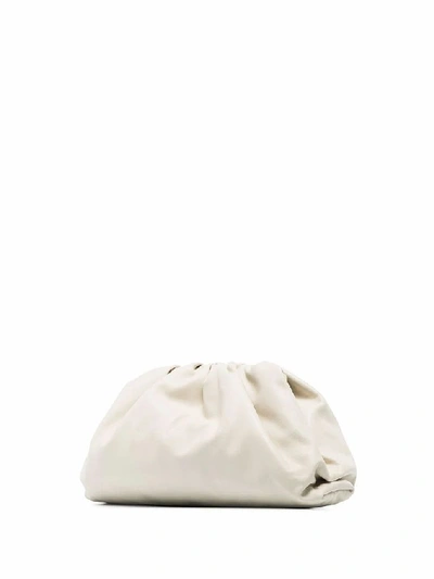 Shop Bottega Veneta White Pouch