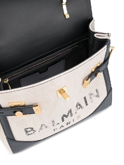 Shop Balmain Women's Grey Cotton Handbag