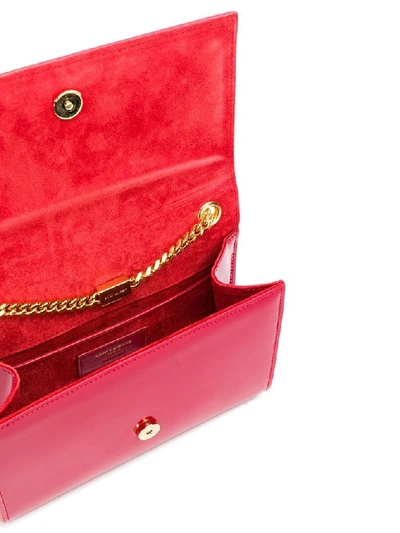 Shop Saint Laurent Women's Red Leather Shoulder Bag