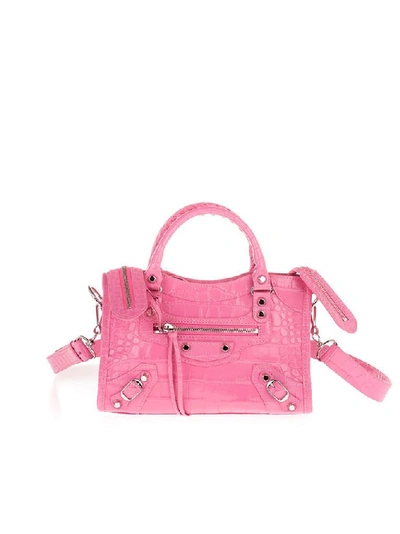 Shop Balenciaga Women's Pink Leather Handbag