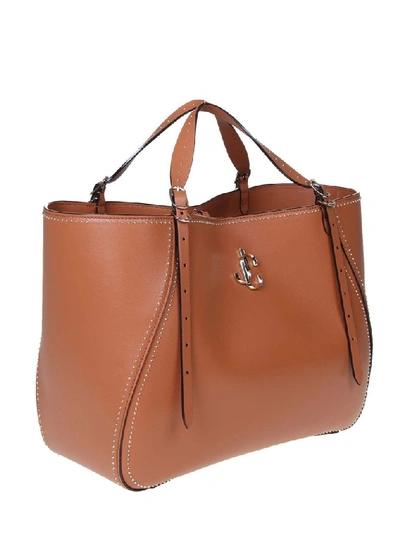 Shop Jimmy Choo Women's Brown Leather Tote