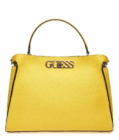 Shop Guess Women's Yellow Leather Handbag