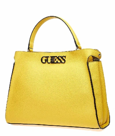 Shop Guess Women's Yellow Leather Handbag