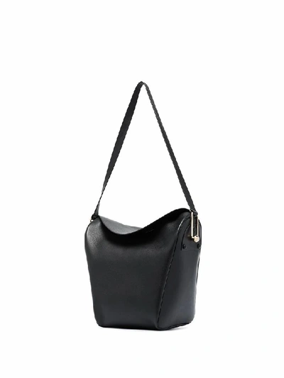 Shop Lemaire Women's Black Leather Shoulder Bag